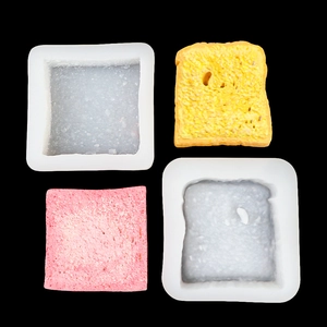 DIY silicone molds set for toast and sandwich shapes, ideal for soap and resin crafts
