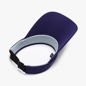 Deep purple UV protection visor cap with breathable mesh and adjustable strap for sports