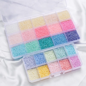 Colorful Glass Seed Beads DIY Jewelry Making For Necklace Bracelet Frosted Macaron Pearlescent Colors With Organizer