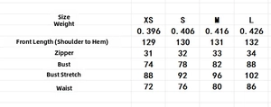 Detailed size guide table for women's solid color beach maxi dress with shell chain