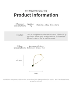 Detailed specs of square emerald pendant necklace with 47.5cm gold chain and crystal pavé