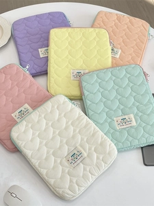 Funda para Portátil Acolchada de Corazón para iPad Notebook Bolsa Protectora Antigolpes Multicolor Estilo Coreano Minimalista