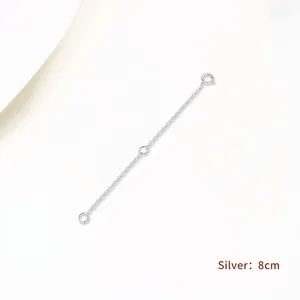 8cm S925 sterling silver adjustable extension chain for necklaces and bracelets