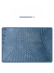 Close-up of blue breathable mesh fabric showing soft texture for seamless yoga set