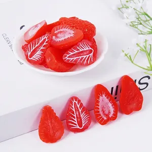 Realistic Simulation Strawberry PVC Artificial Fruit For Photography Props DIY Crafts Home Decor Dollhouse Kitchen Play