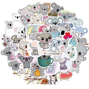 50 pieces of cute waterproof koala graffiti stickers for decorating luggage and skateboards