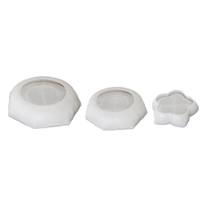 Set di 3 stampi in silicone a forma di fiore a 5 petali e tondi per vassoi in resina e gesso