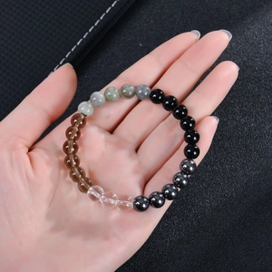 Tiger eye and citrine beaded bracelet featuring 8mm natural stones for men and women