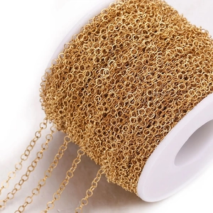 Round Cross Chain Stainless Steel DIY Jewelry Making Supplies Necklaces Bracelets Electroplated Metallic Lustre