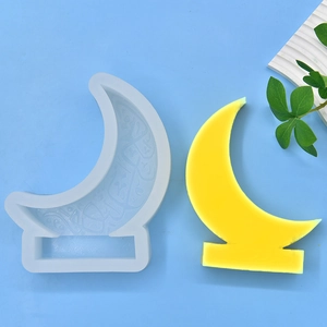 Mondform-Silikonform mit arabischem Reliefmuster für Kerzenherstellung und Harzkunst