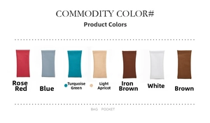 Flat lay display of colorful portable faux leather eyewear pouches in seven vibrant colors