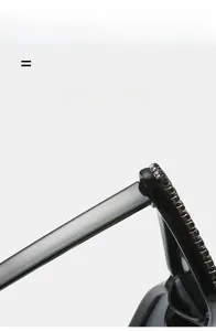 Detailed close-up of high-quality hinge and glossy black temple of cat eye sunglasses