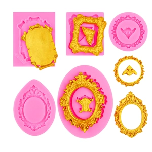 Barokke siliconen mallen voor DIY fondant en hars in diverse vintage framevormen