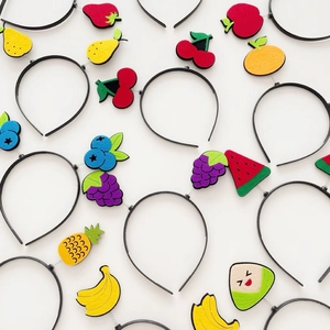 Cute Fruit Food Headband Felt Spring Hair Clips For Kids Party Costume Photo Props Funny Creative Decoration