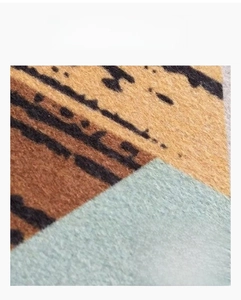 Macro shot of thickened crystal velvet kitchen mat with a soft short pile texture