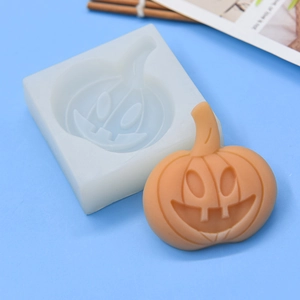 Halloween 3D pumpkin silicone mold for DIY baking and handmade candle making