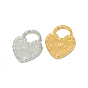 Heart Shape Lock Pendant Stainless Steel LOVE Engraved Small Charm For Necklace Bracelet DIY Jewelry Making Findings