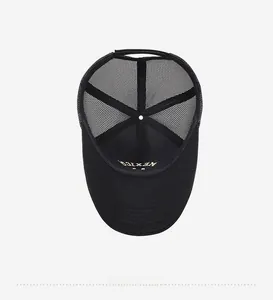 Internal view showing breathable black mesh and Mexico embroidery on this trucker hat