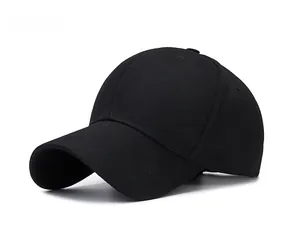 Detailed 45-degree angle view of a black cotton baseball cap with twill texture