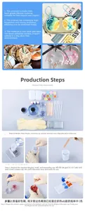 Kit de résine époxy DIY avec moules en silicone et colle AB 3:1 pour l'artisanat