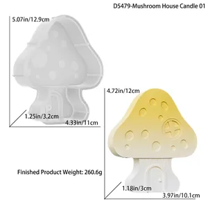 Dimensioni dettagliate dello stampo in silicone a fungo per resina e candele fai-da-te