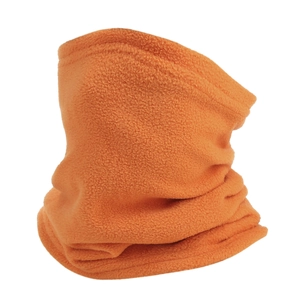 Winter thermal fleece neck warmer in bright orange for skiing and outdoor cycling protection