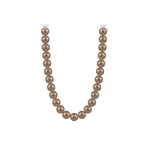 Elegant Champagne Imitation Artificial Pearl Choker Necklace With Titanium Steel Gold Plated Chain For Women Minimalist Jewelry
