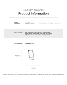 Detailed specs of 91.8cm double-layer pearl necklace with green agate and 0.8cm beads