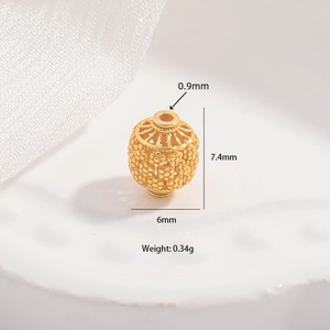 S925 sterling silver hollow lantern bead for DIY jewelry with dimension parameters