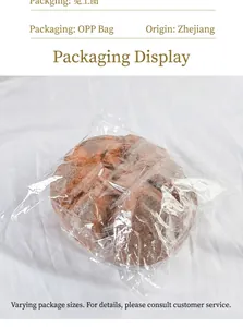 Detail view of artificial rye bread model in its OPP plastic packaging display