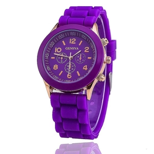Fashion Quartz Watch Silicone Strap Alloy Case Decorative Dials Casual Style Wristwatch For Women Men Students
