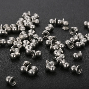 Industrial stainless steel bell-shaped hardware fasteners with polished silver finish