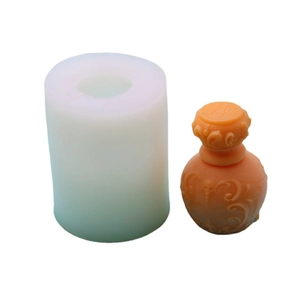 Creative vase silicone mold for DIY aromatherapy candles with European floral relief