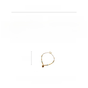 Specifications of vintage bohemian heart stone necklace with 46.7cm chain length detail