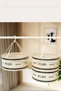 Detail of multi-tier mesh drying rack with windproof hook for drying sweaters and socks