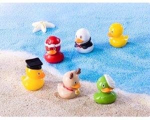 Miniature Christmas themed ducks for micro landscape DIY crafts and desktop decoration
