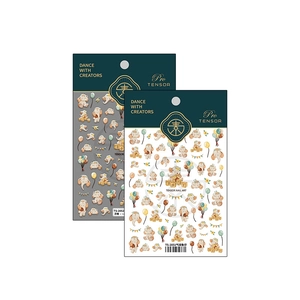 Stickers à ongles 5D motif éléphant et ballons TS-2051 pour des manucures professionnelles