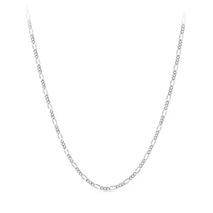 Collana a Catena Figaro in Vero Argento Sterling 925 per Donna Minimalista S925 Argento Girocollo Catena Clavicvola Gioielli