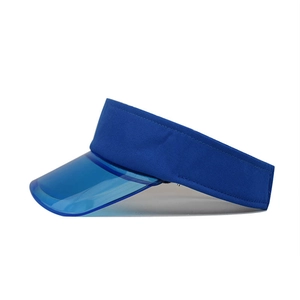 Visière de soleil bleue semi-transparente pour le sport et la plage pour femmes