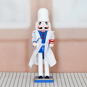 Wooden Dentist Nutcracker Figurine Hand Painted Doctor Ornament For Christmas Holiday Home Decor Professional Career Gift