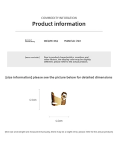 Detailed size specifications for the minimalist polished gold irregular cuff bracelet
