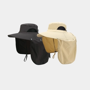 Cappello Da Sole All Aperto Nylon Asciugatura Rapida Protezione UV Maglia Traspirante Tesa Larga Con Patta Collo Escursionismo Pesca Regolabile