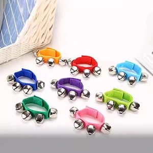 Adjustable Wrist Ankle Bells Nylon Webbing With Metal Jingle Bells For Kids Rhythm Music Early Education Toy