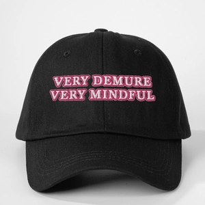 Very Demure Very Mindful Embroidered Baseball Cap Adjustable Polyester Sun Protection Hat For Women Men