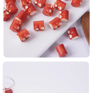 Detailed close-up of lifelike artificial octopus tentacles for DIY food model photography