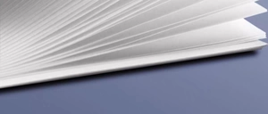 Detailed close-up showing the thickness and texture of stacked transparent sticky notes