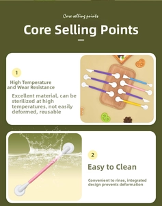 Detail of colorful fondant modeling tools with heat-resistant tips for baking