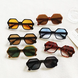 Lunettes De Soleil Polygone Rétro Pour Femmes Et Hommes Mode Hexagone Grand Cadre Géométrique Résine Protection UV400