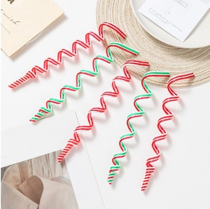 Christmas striped acrylic candy cane decorations for tree hanging and festive gifts