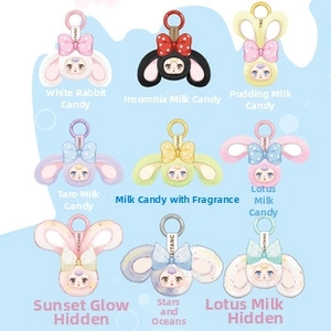 Detailed 3x3 grid showcasing nine colorful fox fairy figurines in different dessert themes